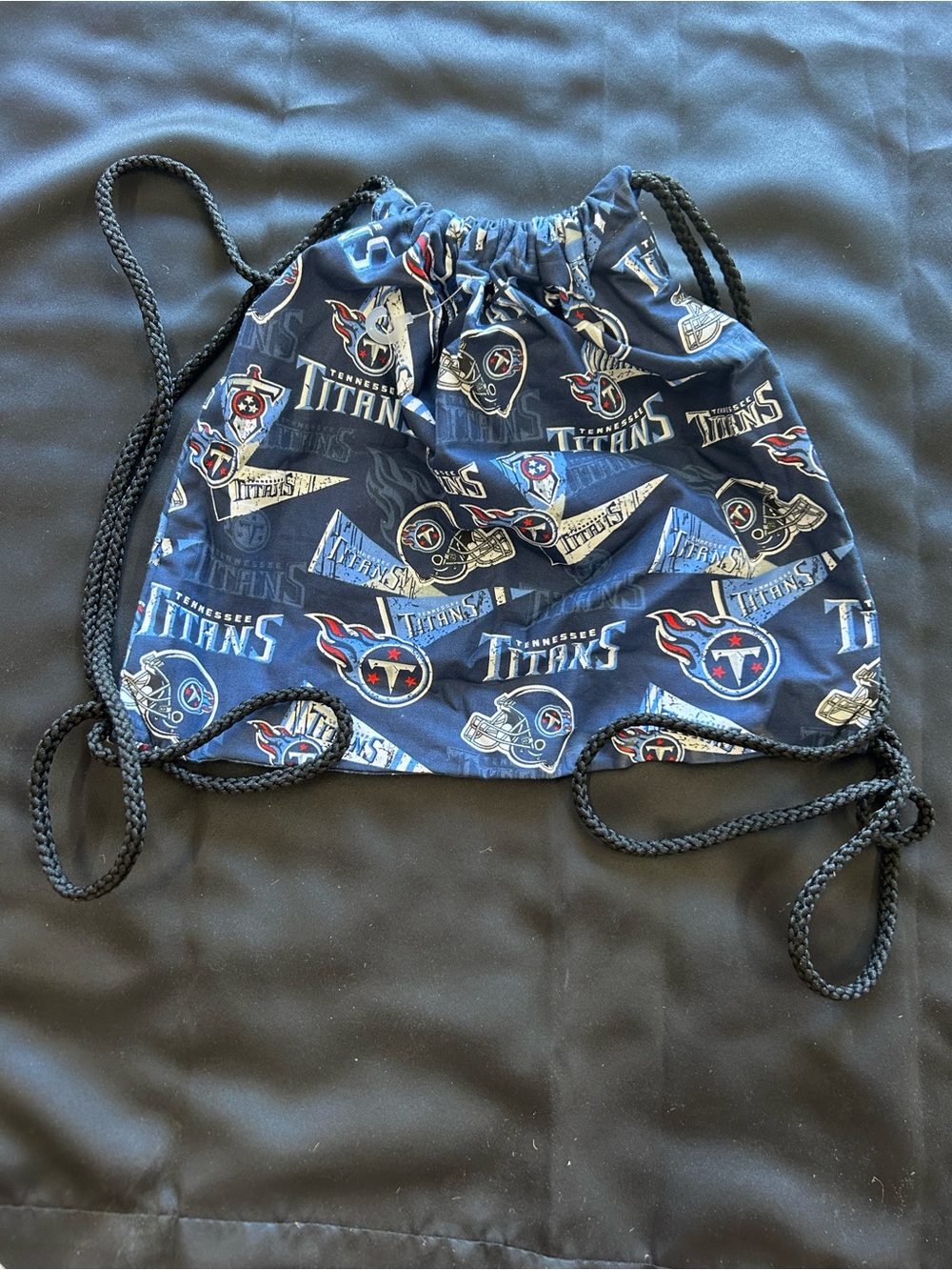 Kids Navy Drawstring Backpack
